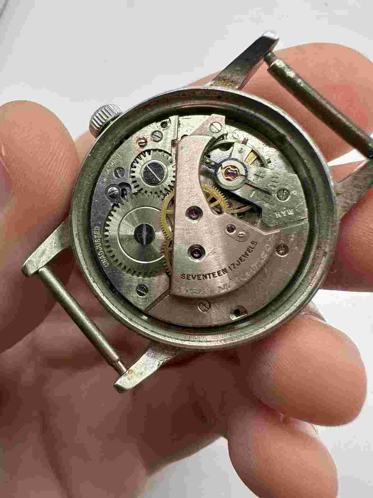 Nelson’s Diamond Running Project Men’s Mechanical Watch Vintage Swiss 34mm