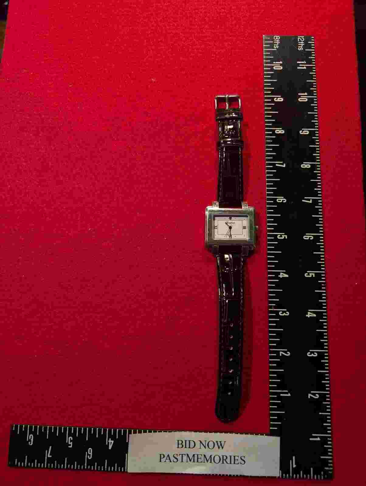 VINTAGE BRIGHTON "DRESDEN" WOMEN WATCH LEATHER BAND NEW BATTERY Lot 51