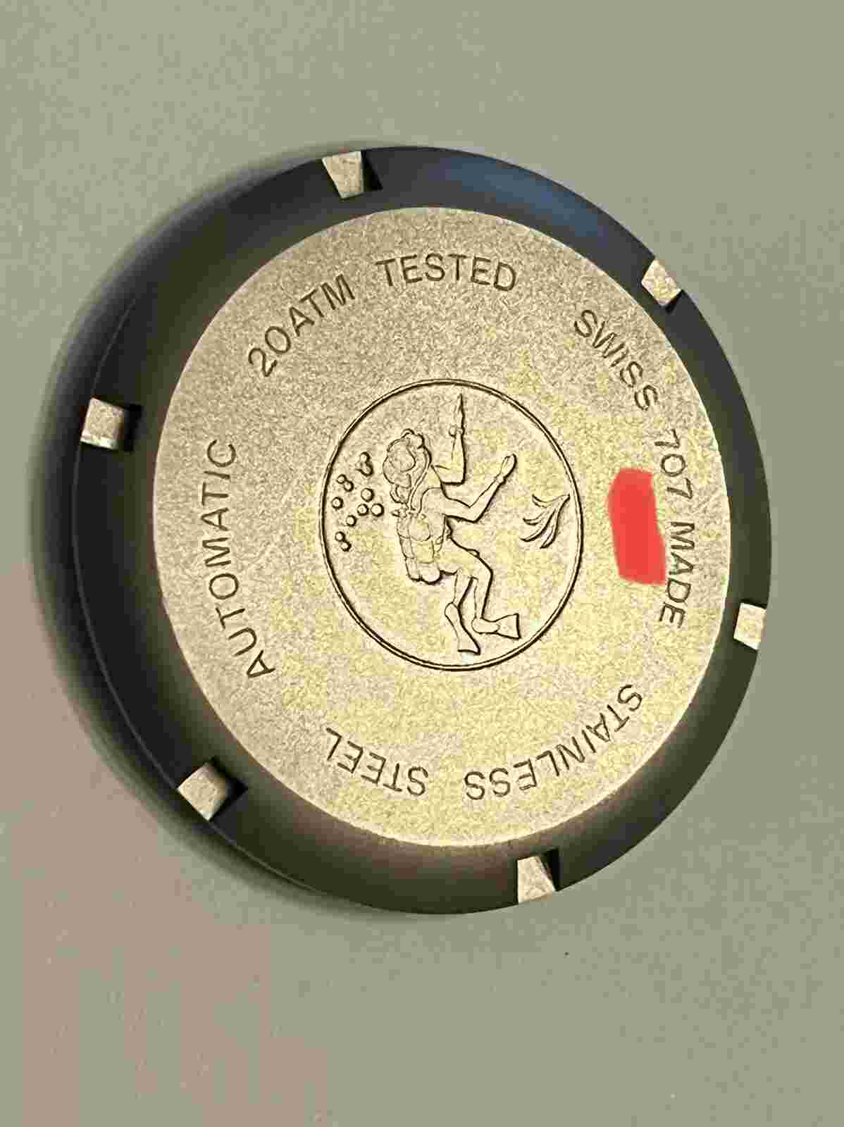 NOS Vtg Ollech & Wajs O&W Cougar Kartago Watch Case Back Dive Military 34.48 mm