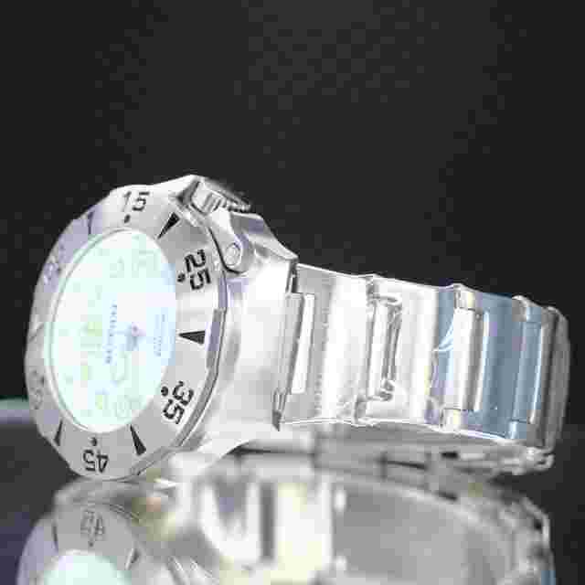 BEUCHAT X-LIFE 0505 DIVERS MENS WATCH WHITE LUMINOUS DIAL ROTATING BEZEL 300M