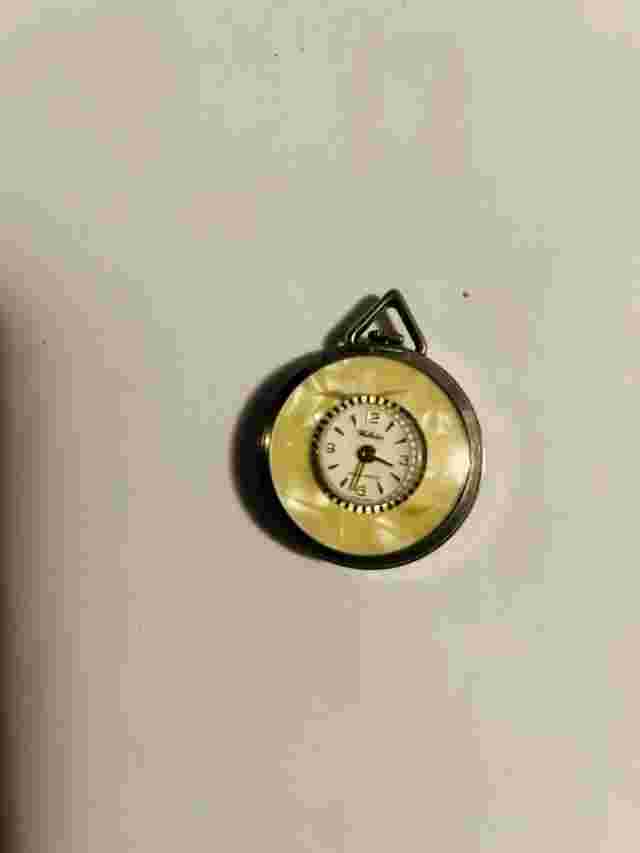 Vtg WEBSTER Swiss Antimagnetic Manual Wind PENDANT WATCH Necklace