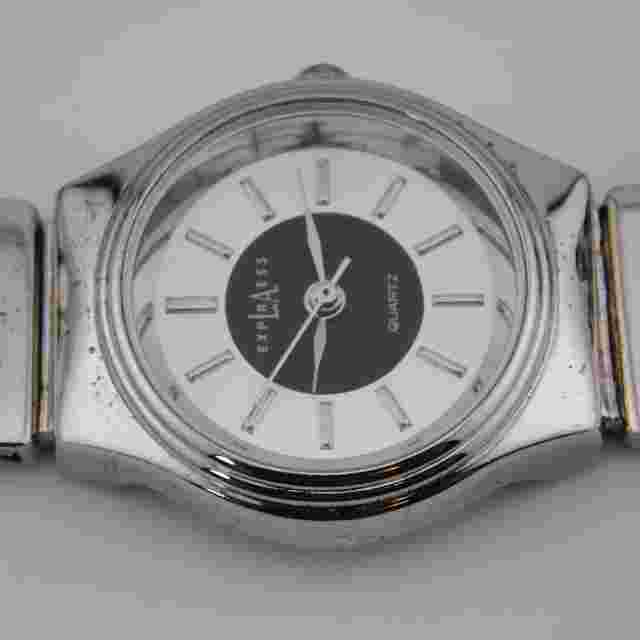 L.A.EXPRESS LAX5233 Silver Tone Quartz Analog Women's Watch Sz. 7" New Battery