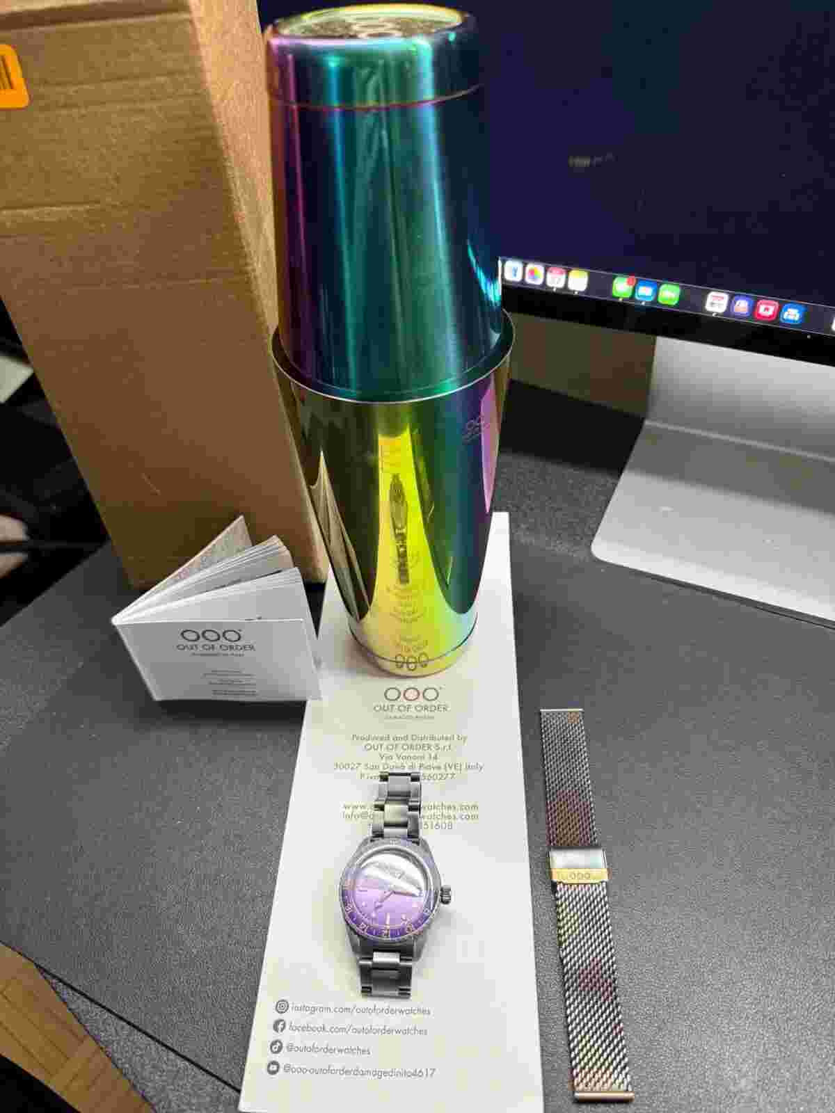 Out Of Order OOO Dark Violet Automatic GMT Ultra Distressed 40mm watch