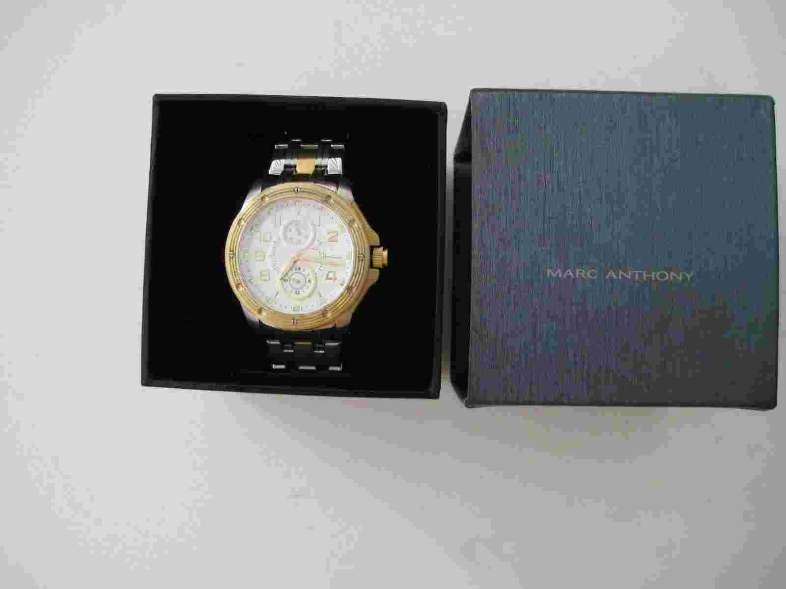 Marc Anthony FMDMA104 Stainless Steel with Gold Accents Men's Watch MSRP $175