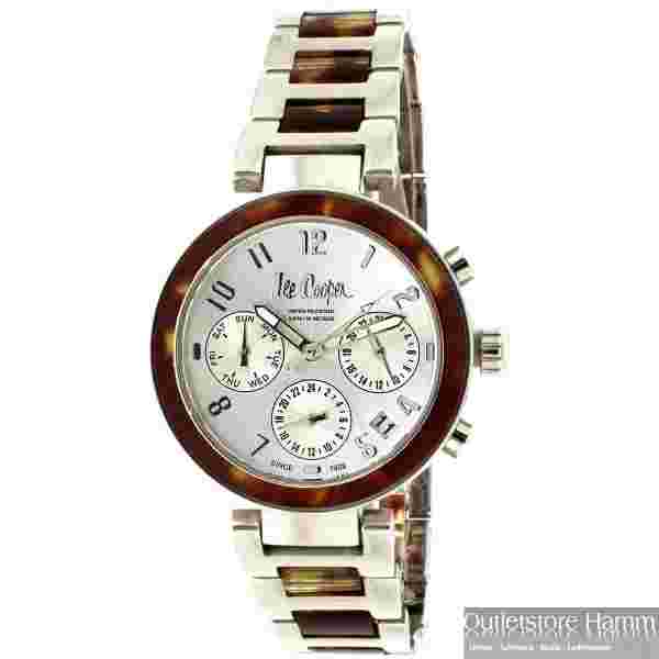 Leecooper Watch LC-16L-D Women's Stainless Steel Band Multifunction Silver Date