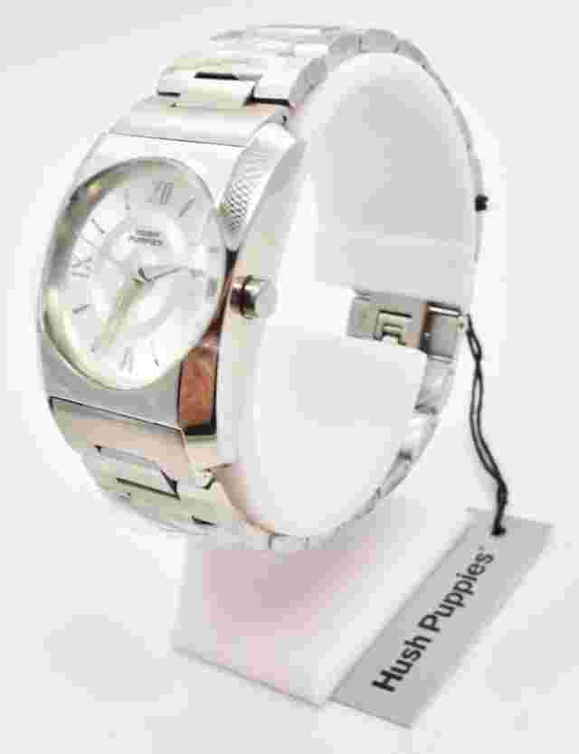 Hush Puppies HP.3217M.1506 Men's Watch Tank Quartz Steel Date NOS w/ Box