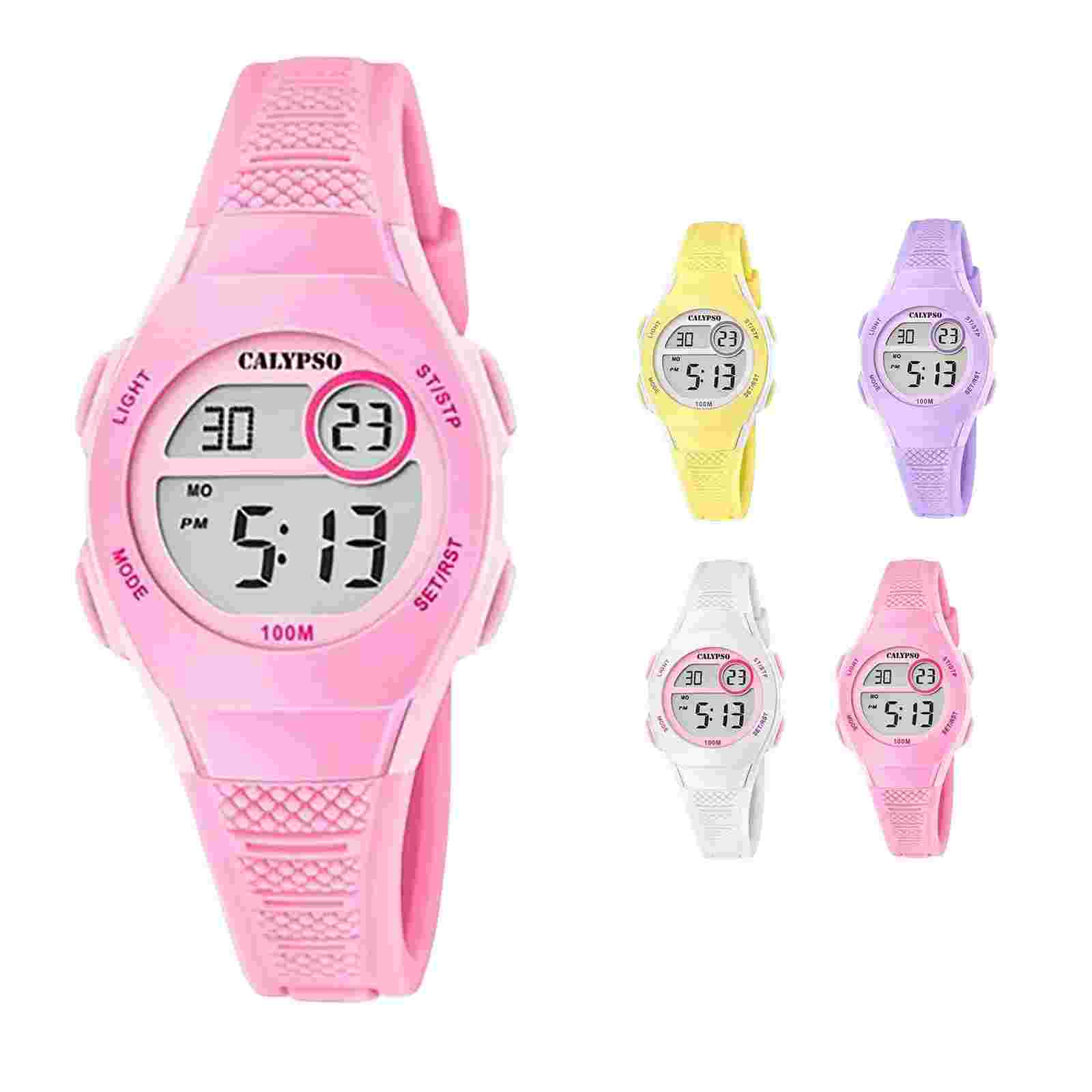 Calypso Kids Digital Watch, Round, Alarm, Light Up, Chrono, Alarm, Light - K5831
