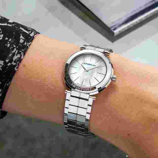 Herbelin Newport Slim 16922B19 Women Stainless Mother-of-Pearl Analog Dial Watch