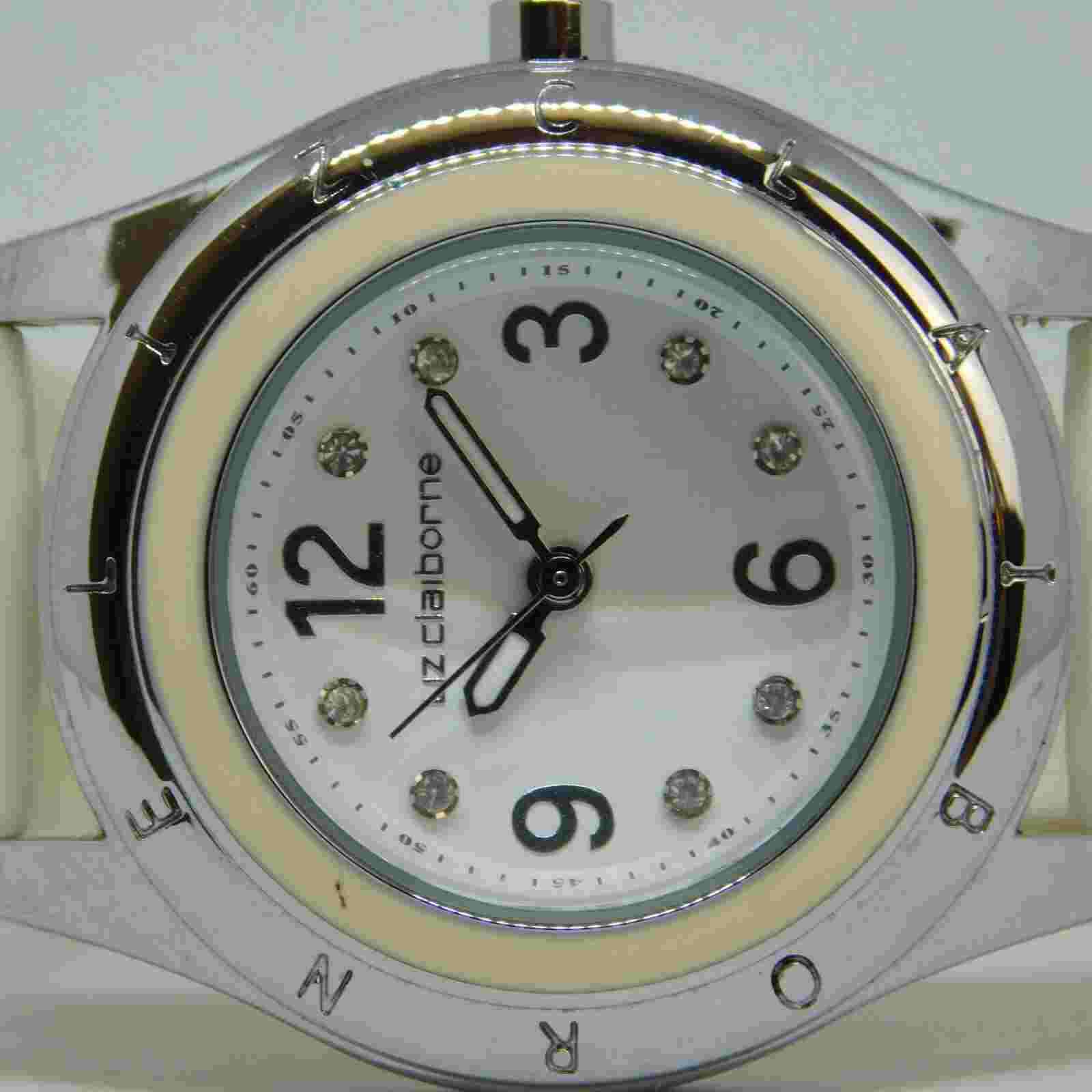 Liz Claiborne LC1066 White Tone Quartz Analog Women's Watch New Battery