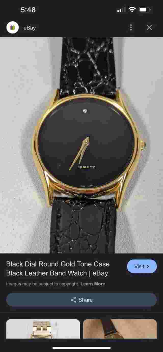 Vintage Quartz Watch Black Dial Diamond Gold Xavier Co New In Box Certificate