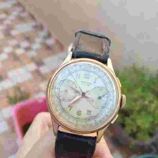 Leonidas Chronostop/Chronograph Vintage swiss men watch, Leonidas mechanical Old