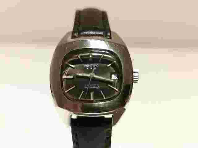 VINTAGE RARE  ST. STEEL LADIES SWISS AUTOMATIC WATCH "PONTIAC" 21J. HYDRAULICA 3