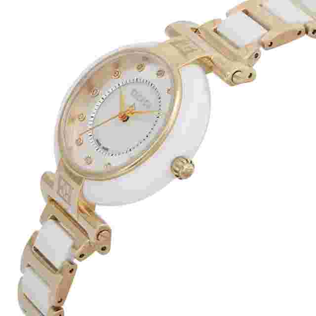 Escada Lauren Gold Tone Ceramic MOP Dial Quartz Ladies Watch E2135014