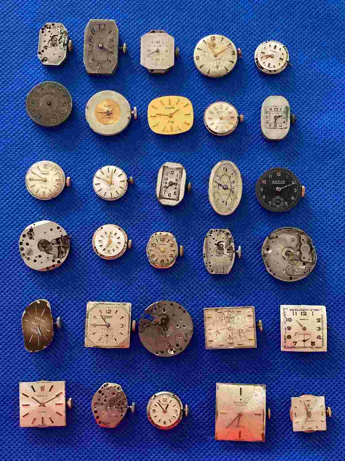 JOB LOT 30 MOVEMENTS Cyma, Duward, Argus, Exactus,Duncan,Festina,... (1/16131)