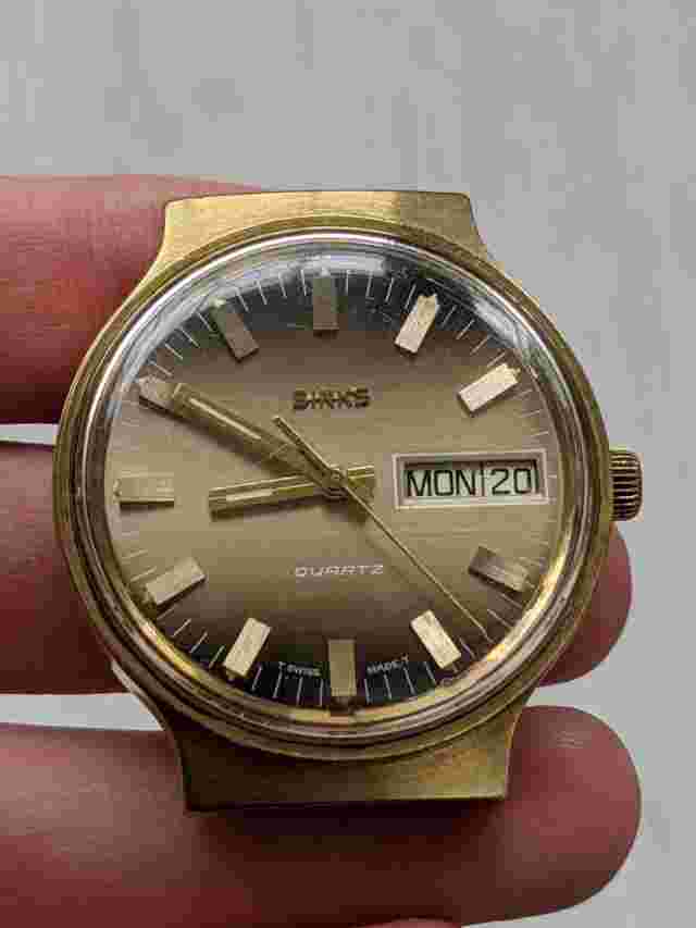 Vintage mens watch Birks Quartz Swiss made PARTS NOT Working