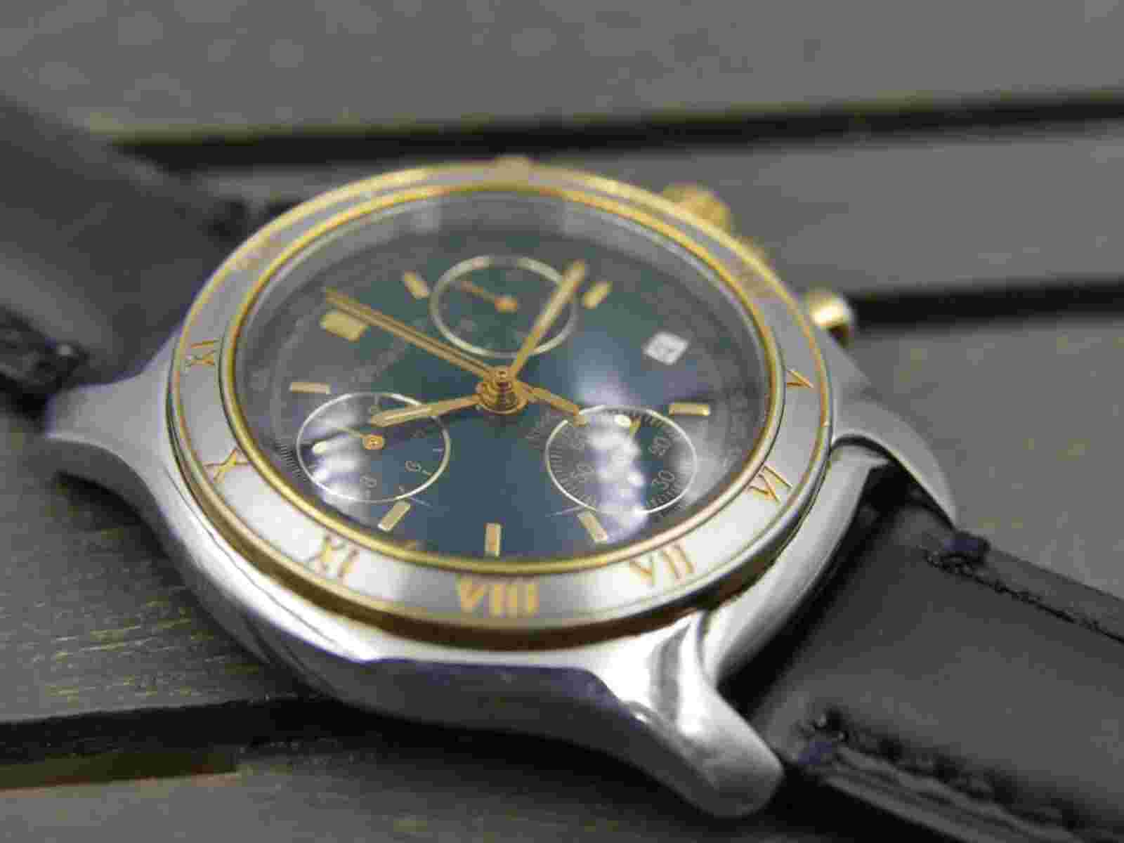 Watch mens Philip Watch Chronograph quartz ETA 251.262 steel case 42mm RARE