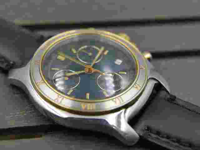 Watch mens Philip Watch Chronograph quartz ETA 251.262 steel case 42mm RARE