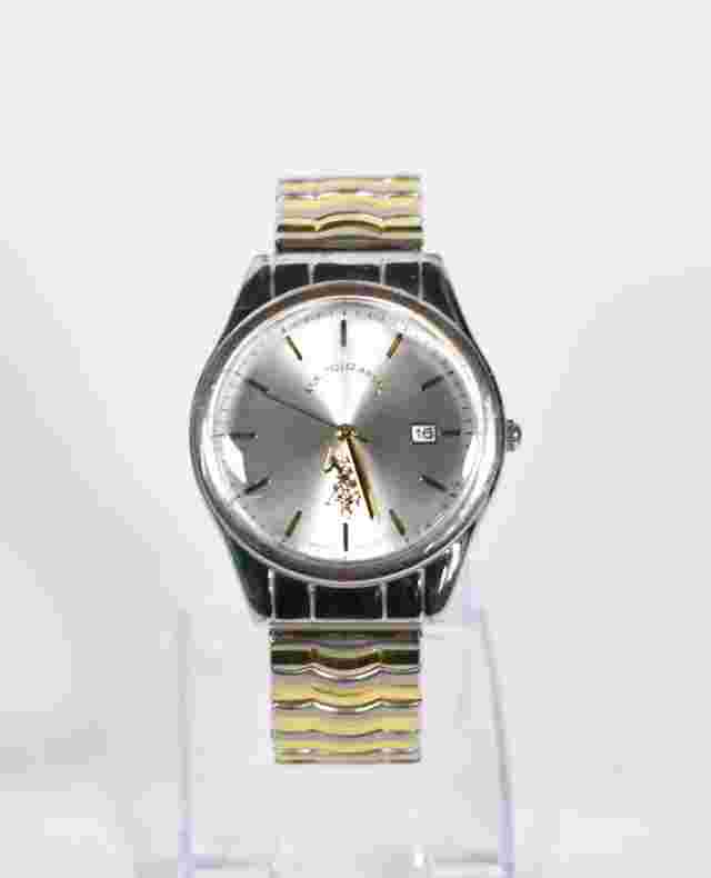 U.S. POLO ASSN. Men's Watch Analog Date Two Tone Stretch Band 38mm #A044