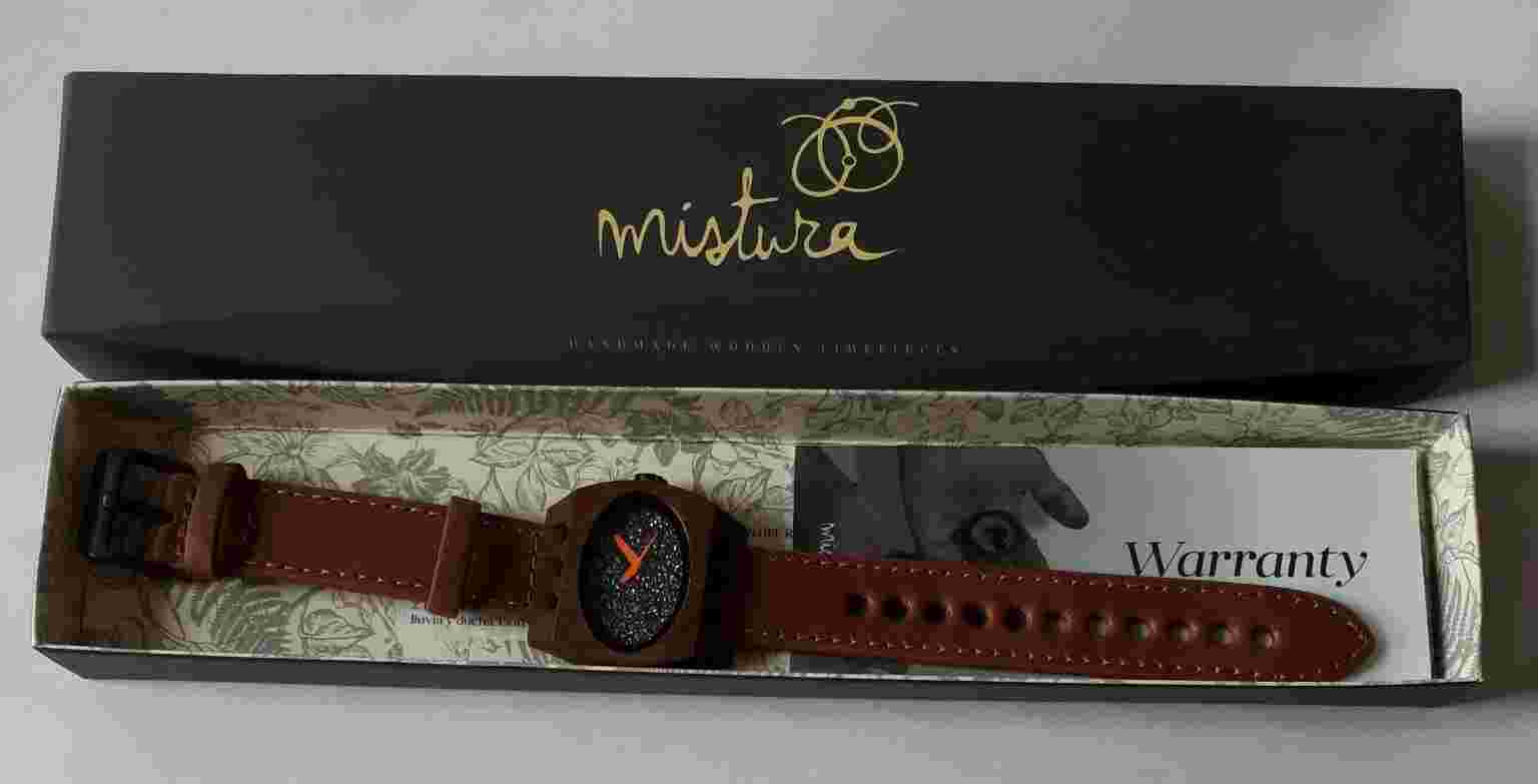 New Mistura Kamera watch-brown-pui wood-siliciogalaxy-39mm. Handmade