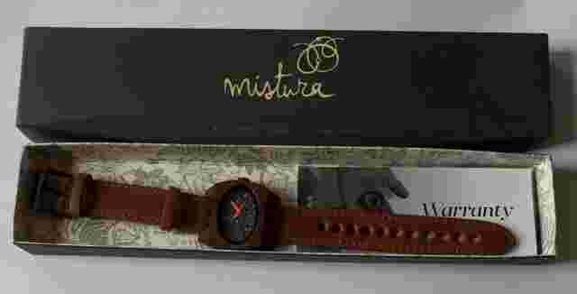 New Mistura Kamera watch-brown-pui wood-siliciogalaxy-39mm. Handmade