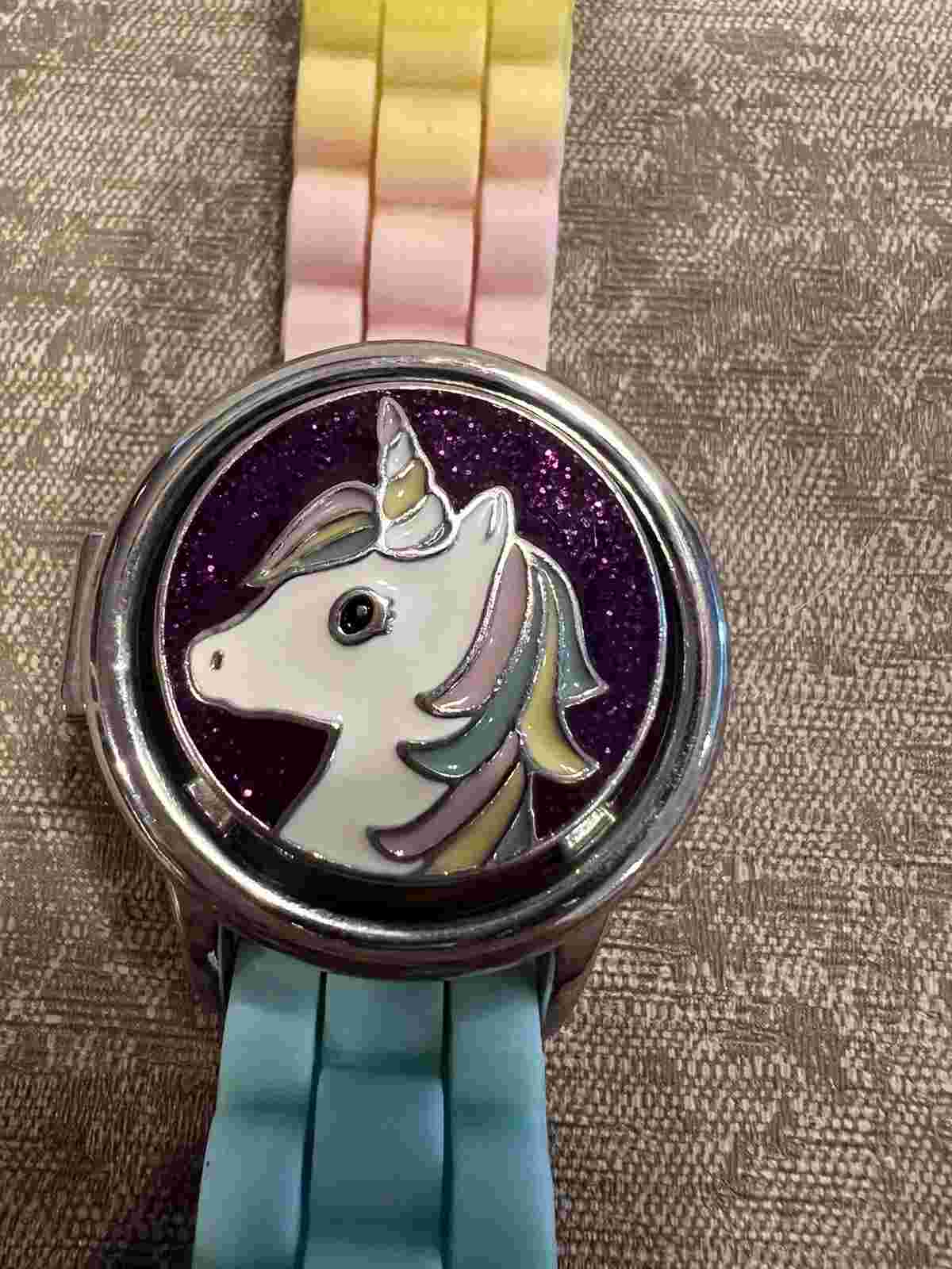 Old Stock Limited Too Girls Ladies Quartz Watch Unicorn Spinner Top Cute Rainbow