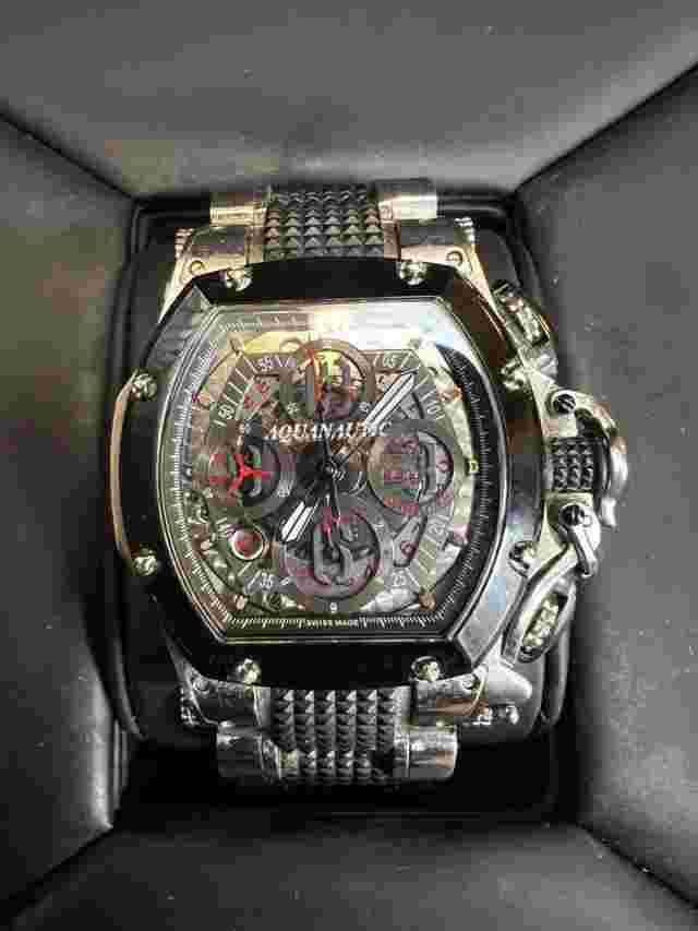 AQUANAUTIC Aquanautic King Tonneau Chronograph Stainless Steel Automatic Boxed