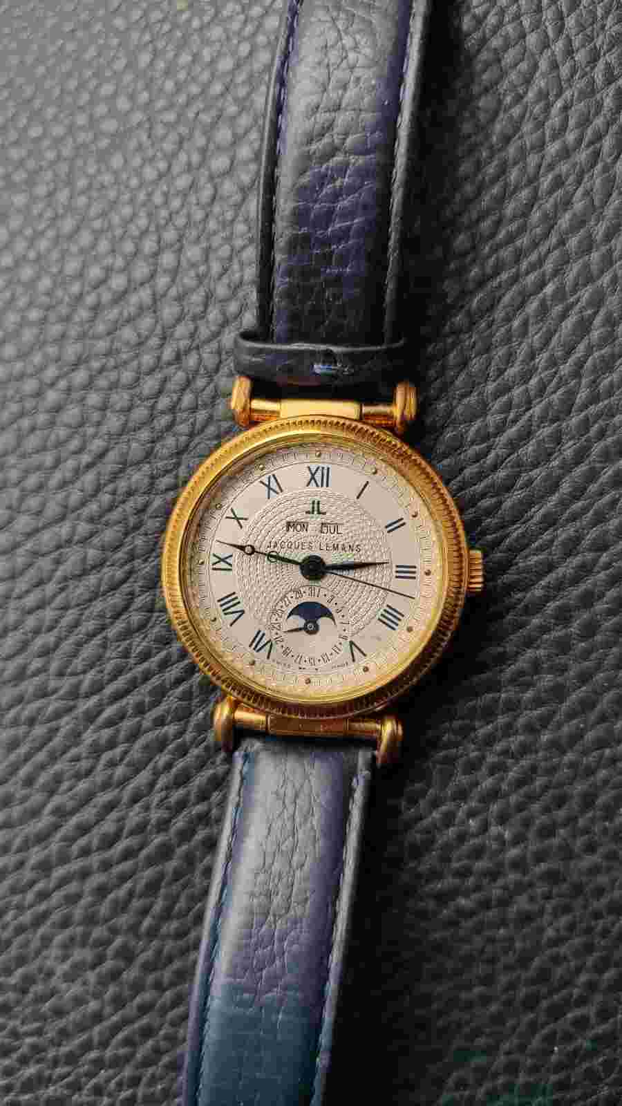 Jacques Lemans Les Mécaniques Premium Vollkalender Moonphase Men's Watch 1990
