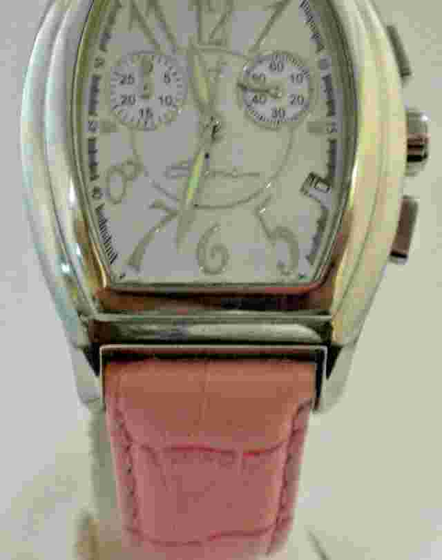 Elini Watch WH12325APK Women's New Yorker Chronograph Pearl Dial Pink Leather
