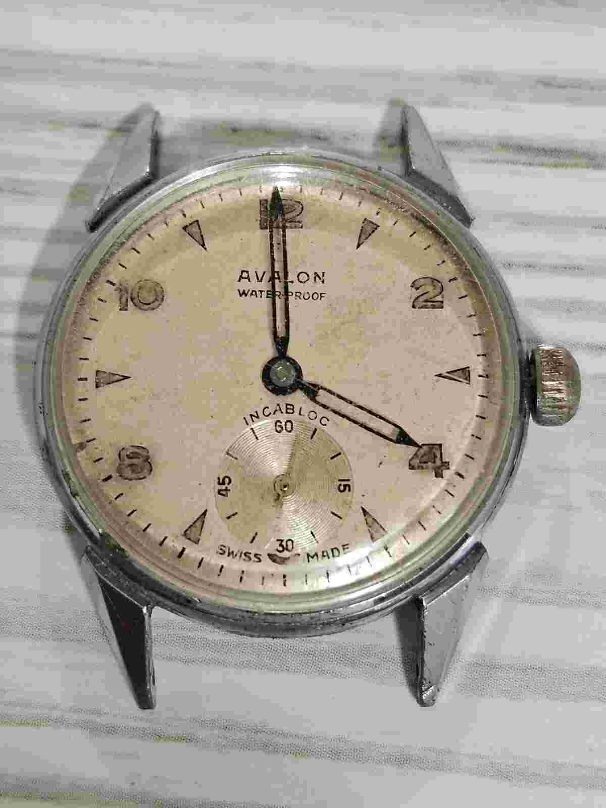 Avalon Incabloc WaterProof Manual Winding 15 Jewels Beige Dial Men's Watch
