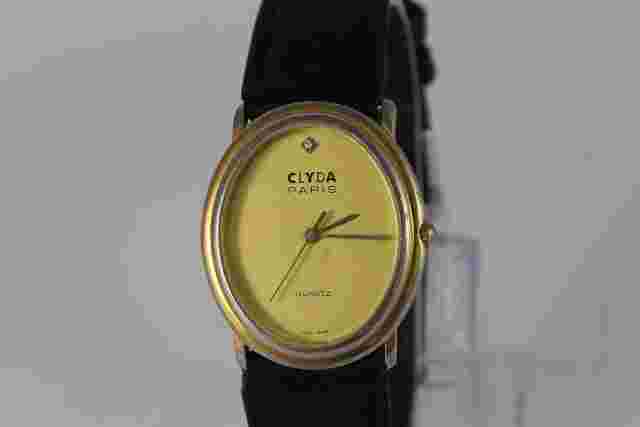 Vintage CLYDA Paris Ladies Goldplated Swiss Quartz Watch