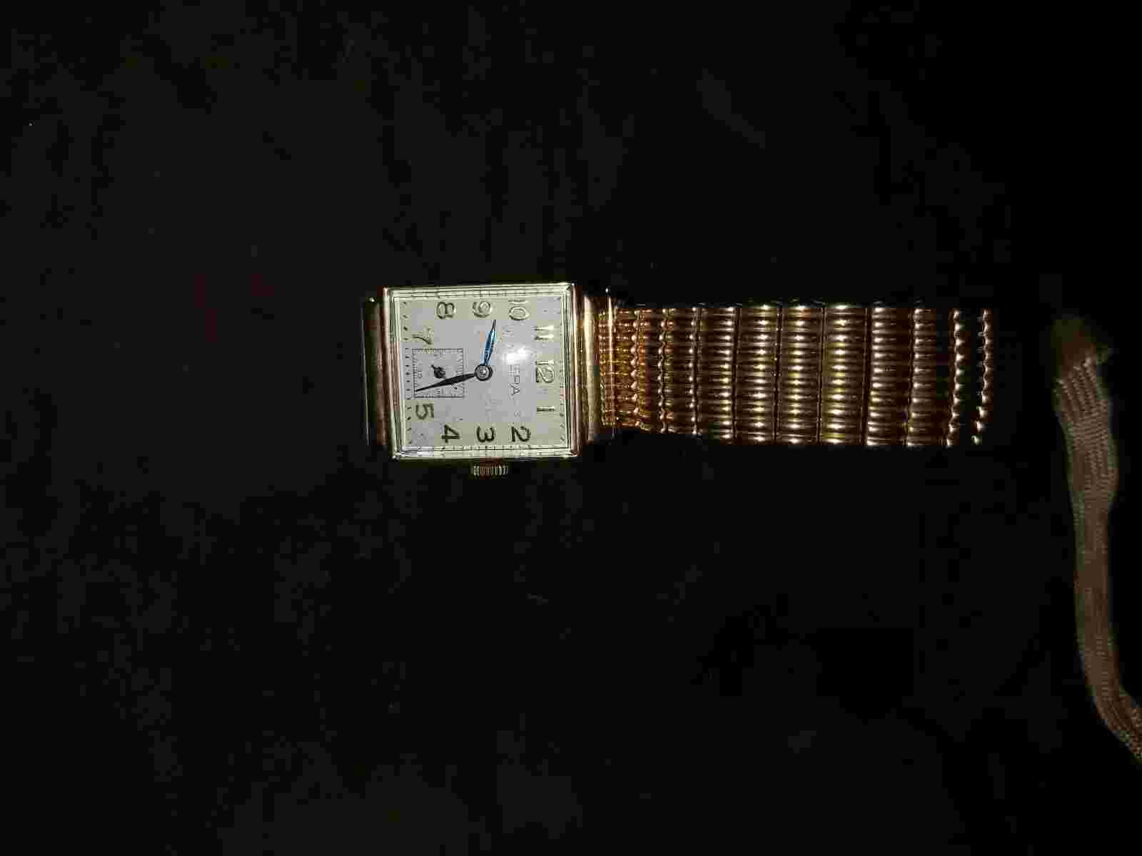 Vintage Great 14k Yellow Gold Mepa 17 Jewels Wrist Watch