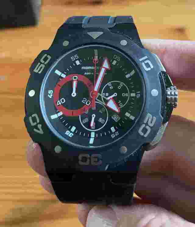 Momo Design Tempest Quartz Watch, PVD coated, Chronograph, 46 mm, MD1004BK-01BKR