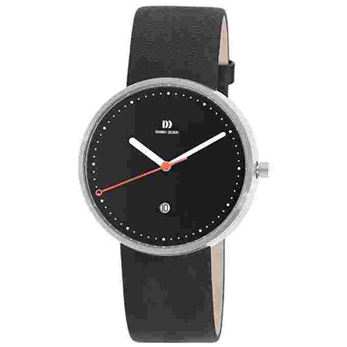 Danish Design IQ13Q723 Black Dial Steel Quartz Leather Classic Men's Watch