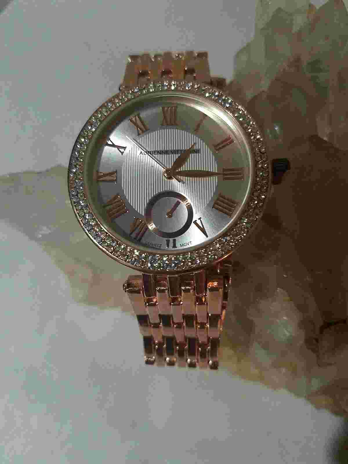 Adrienne vittadini Rhinestone Accent Watch With New Battery