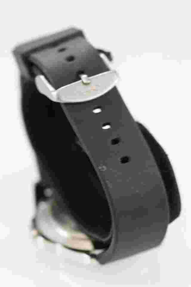 Route 66 Men Watch Stainless Steel Silver 30m Rubber Black Battery Quartz