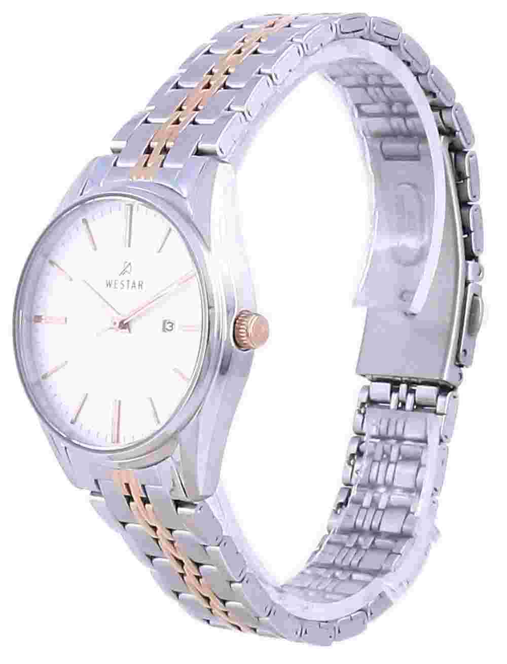 Westar Silver Dial Two Tone Stainless Steel Quartz 40210 SPN 607 Women's Watch