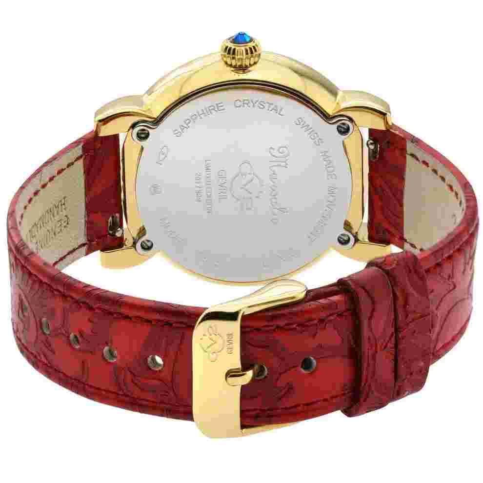 GV2 9866 Women's Marsala Swiss Quartz Diamond Watch MSRP $2,230