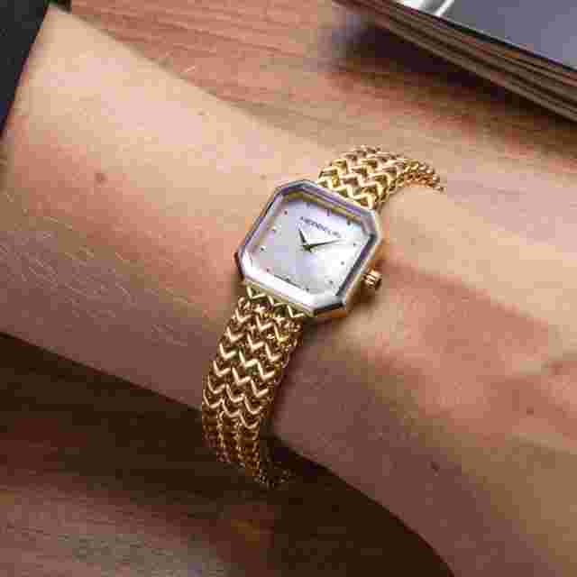 Herbelin Octogone 17436BP19 Womens White Mother-of-Pearl Dial Swiss-Made Watch