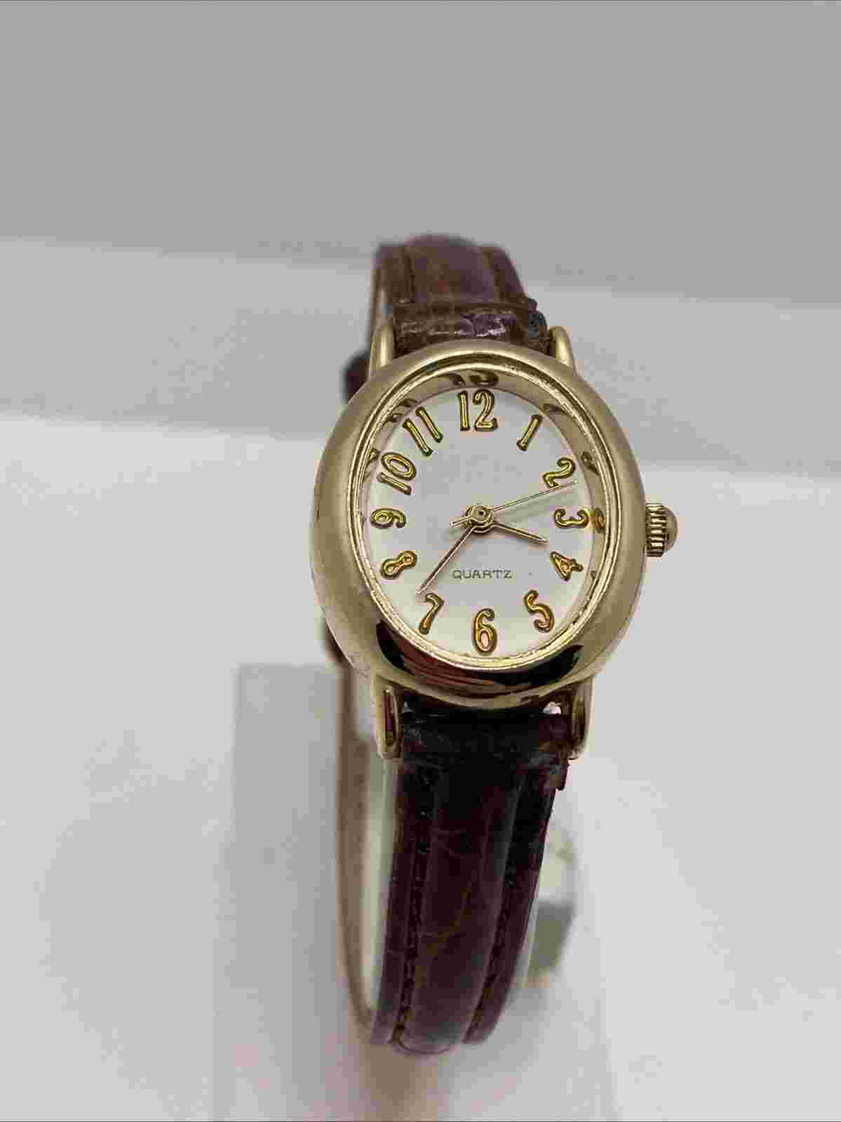 Ladies Cherokee Fashion Watch Brown Leather New Battery!