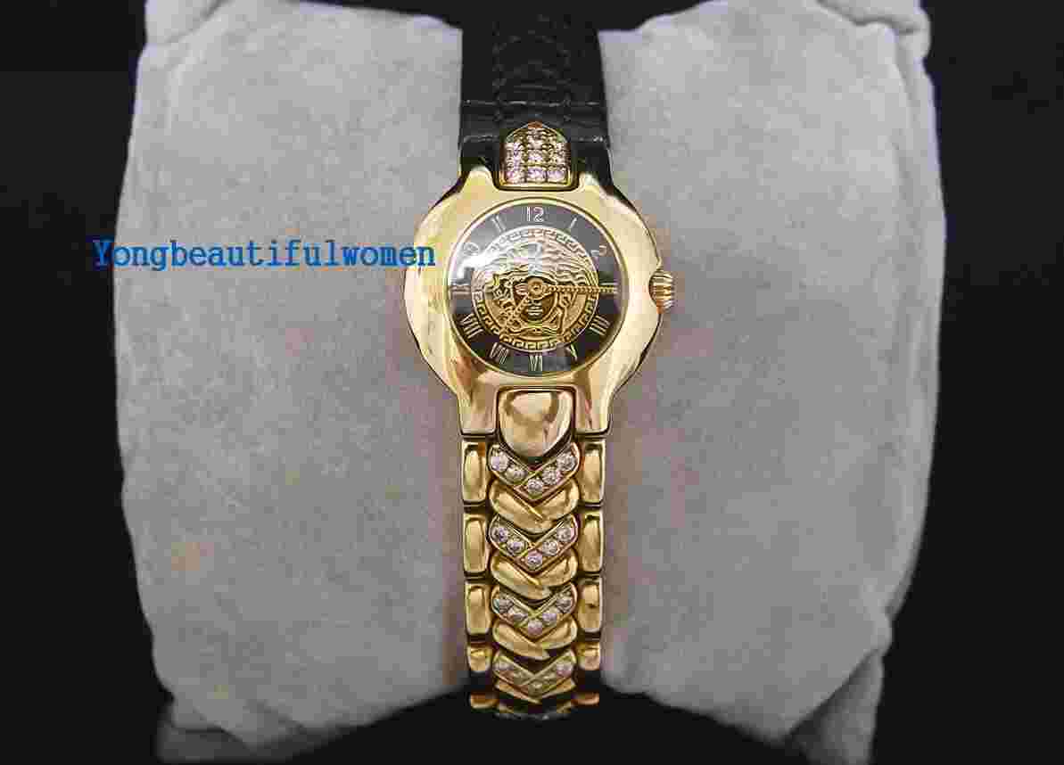 Gianni Versace 18K Solid Gold And Beautiful Diamond Watch *LIMITED EDITION 076*