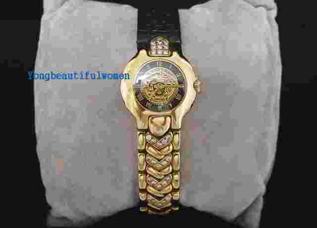 Gianni Versace 18K Solid Gold And Beautiful Diamond Watch *LIMITED EDITION 076*