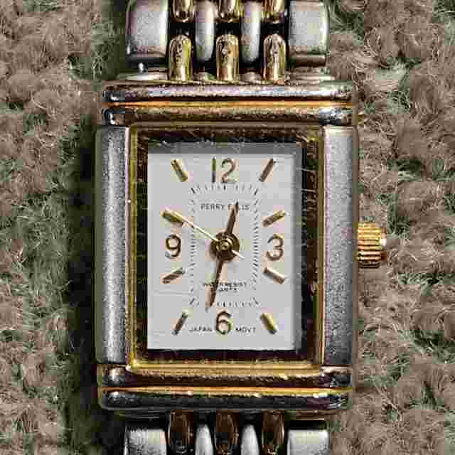 Perry Ellis Japan Womens Watch Gold And Silver Water Resistant