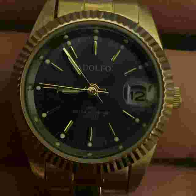 Ladies PAOLO GUCCI (Designed by Paolo Gucci) Adolpho Gold Tone Watch New Battery