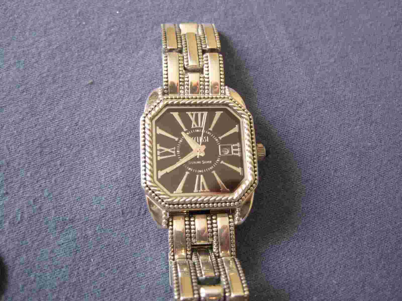 H333 Unisex sterling silver ECCLISSI  date watch bracelet