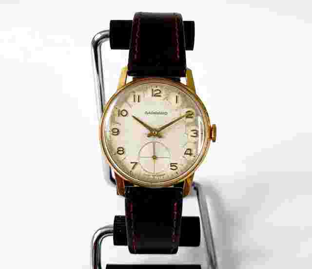 Vintage Garrard Mens Watch Gold Plated Mechanical Swiss Unitas 6325 Serviced