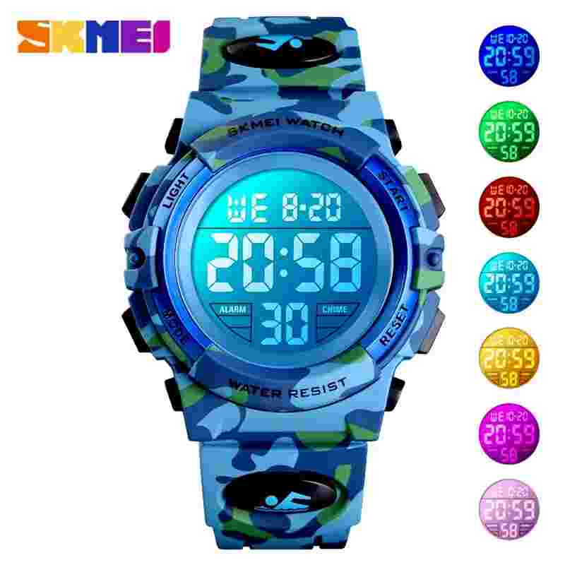 SKMEI Kids Outdoor Sport Watches Electronic Wristwatch 50M Waterproof AH6