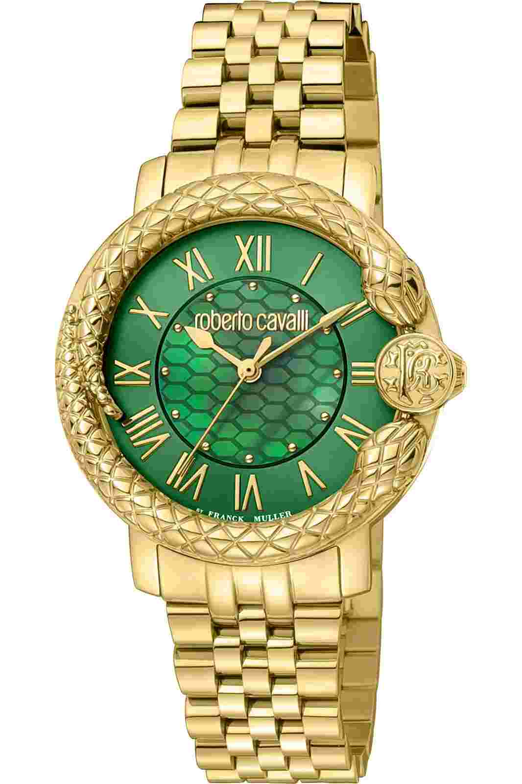 Roberto Cavalli by Franck Muller RV1L177M0061 green gold Steel Women's Watch NEW