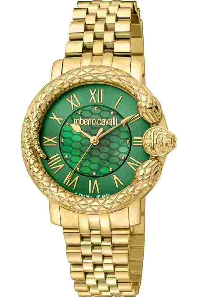 Roberto Cavalli by Franck Muller RV1L177M0061 green gold Steel Women's Watch NEW
