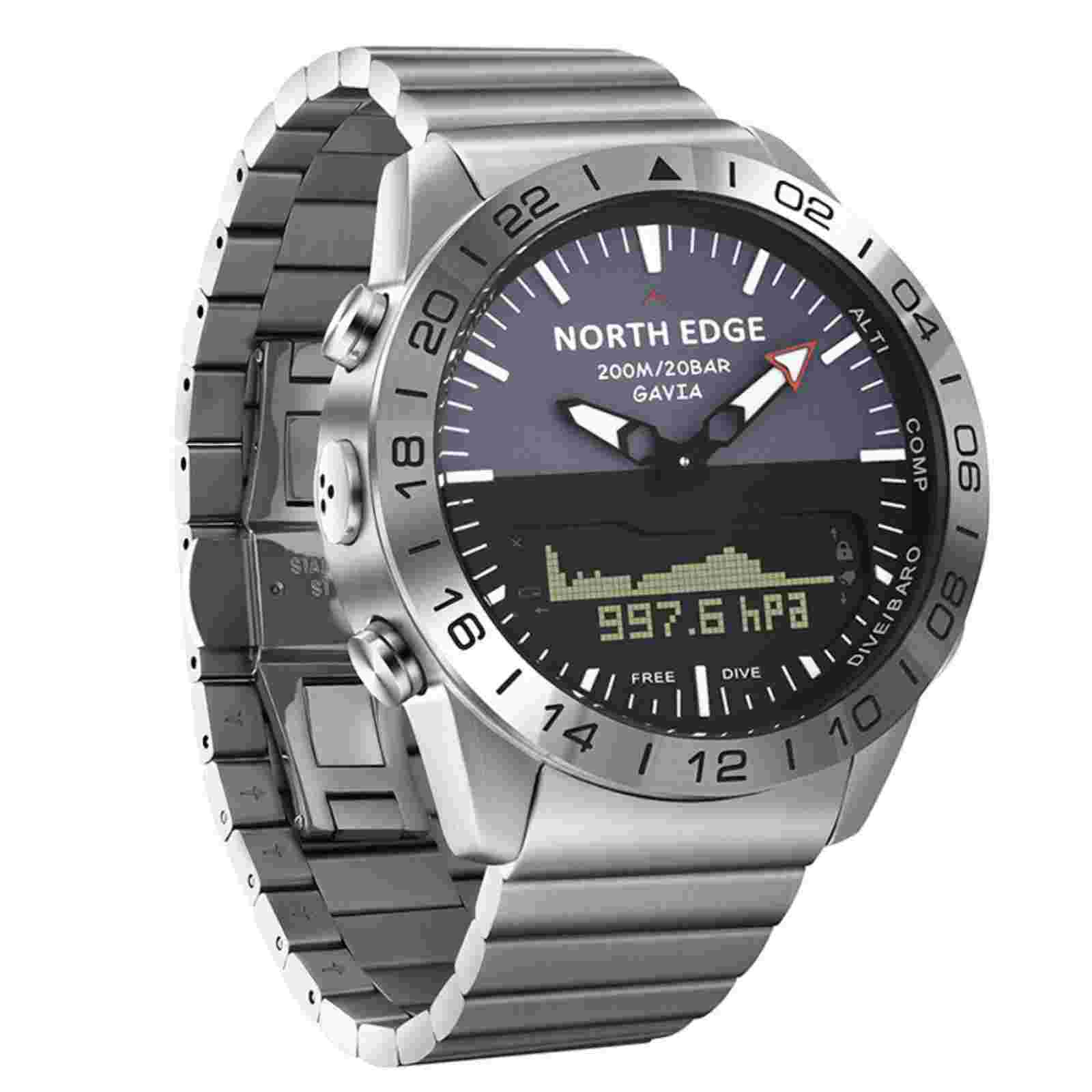 CakCity Men's Altimeter Watch Analog Digital Watch Compass Diving Watch 20ATM