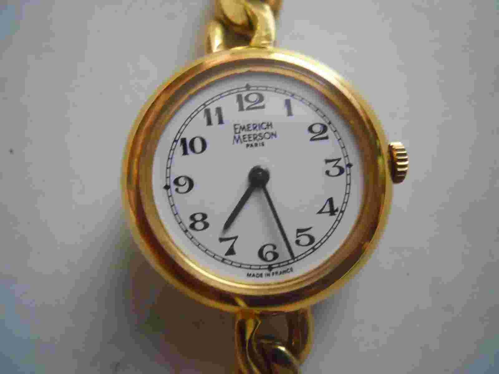 Vtg Emerich Meerson women's, mechanical & hand winding Analog dress used watch